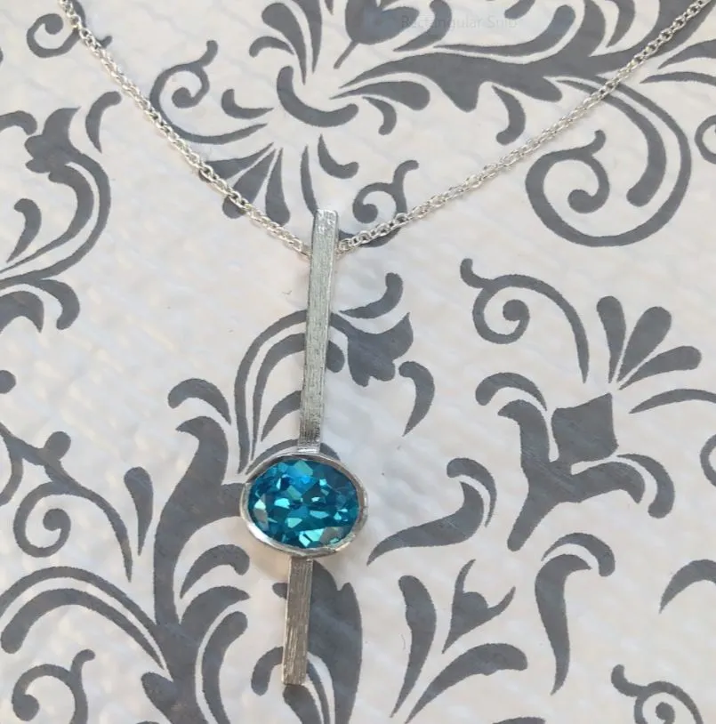 Fern Blue Topaz Necklace