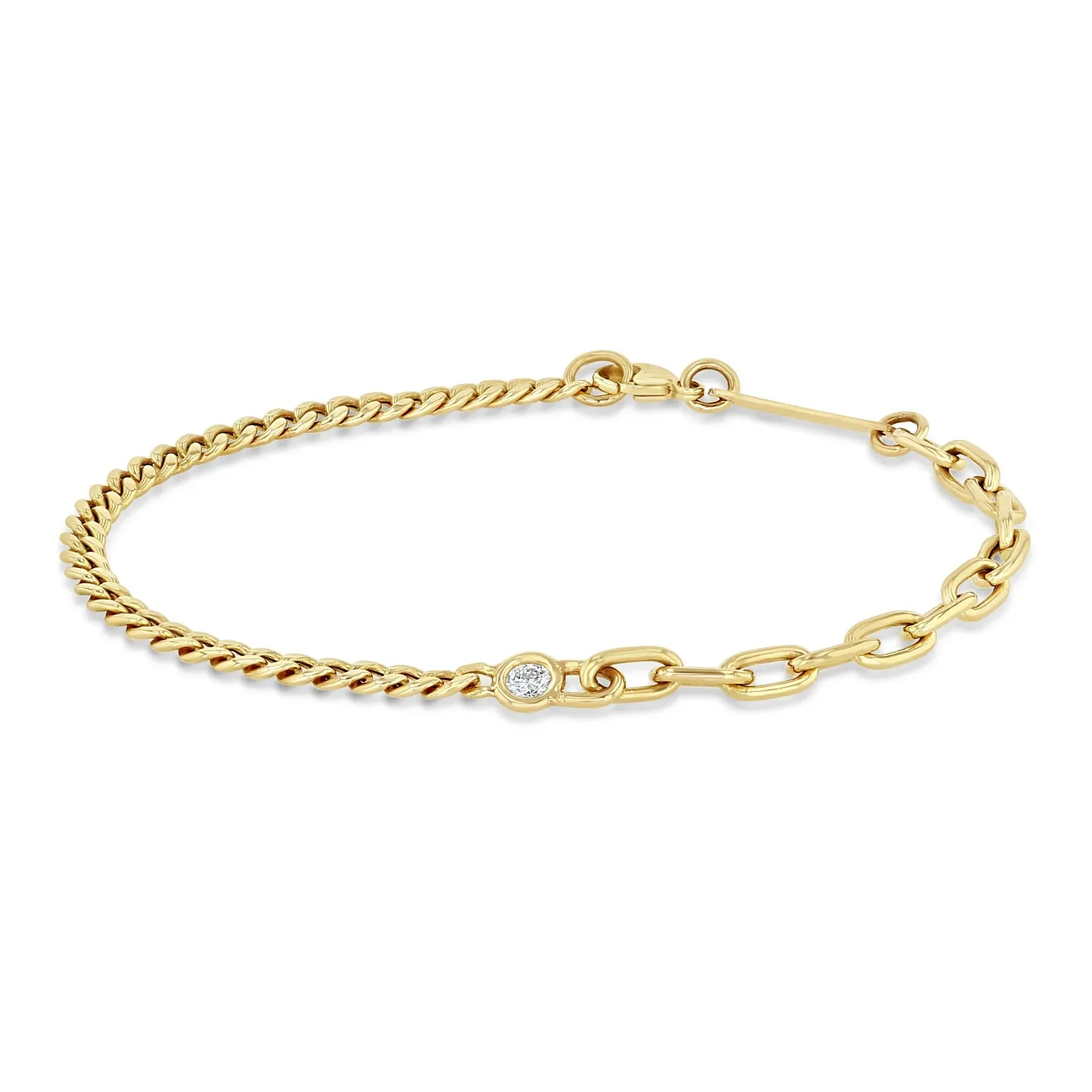 FLOATING DIAMOND SPLIT CHAIN BRACELET