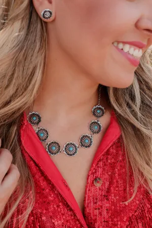 Floral Boho Necklace & Earring Set