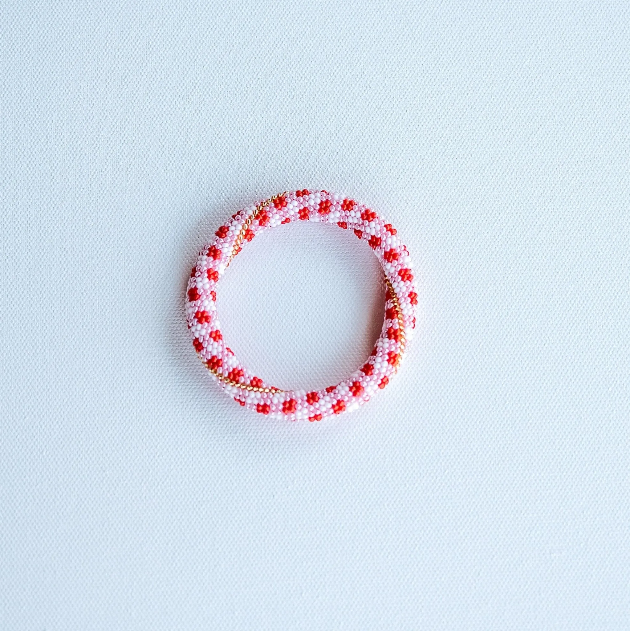 Gingham Beaded Bangles