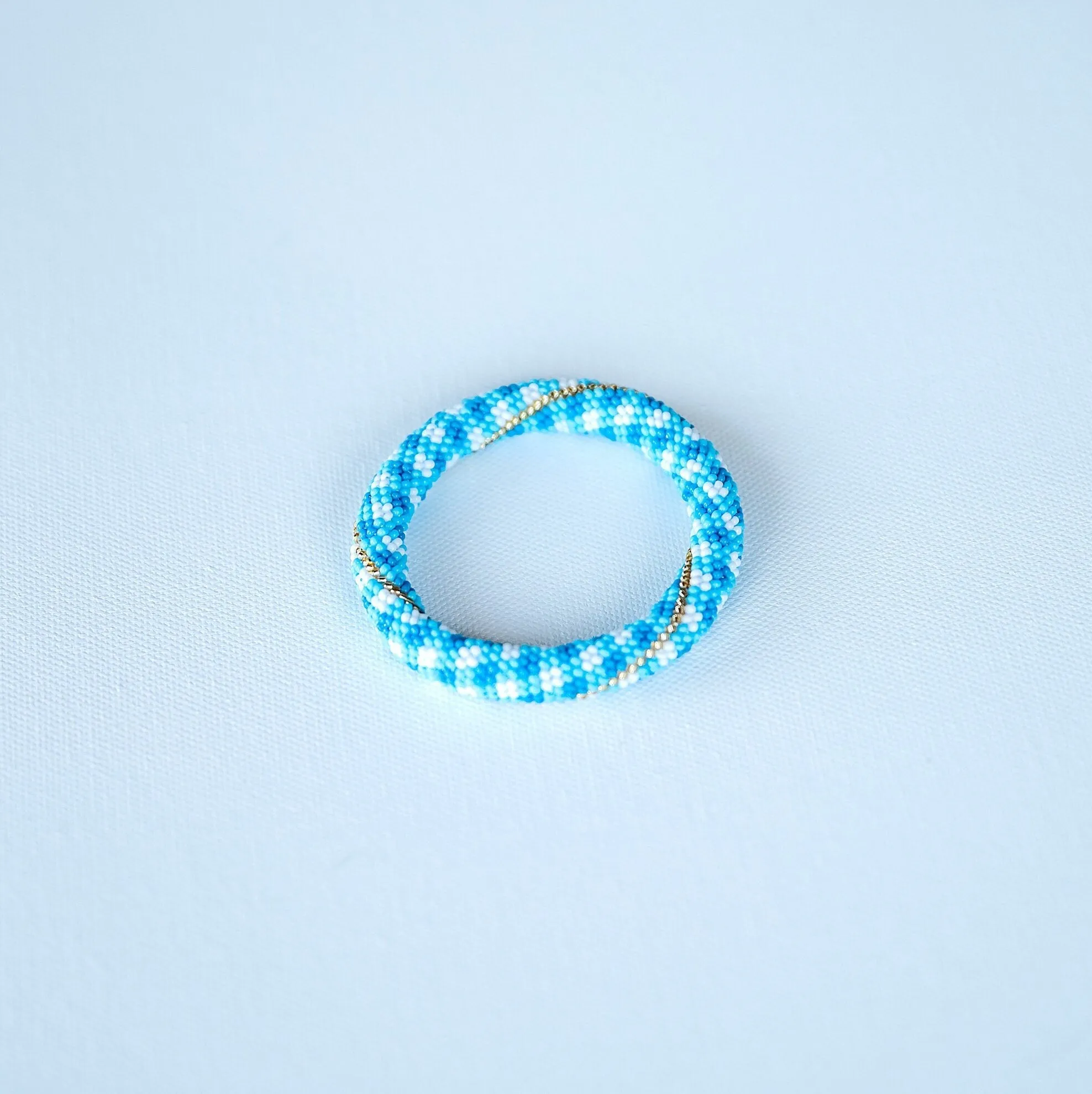 Gingham Beaded Bangles