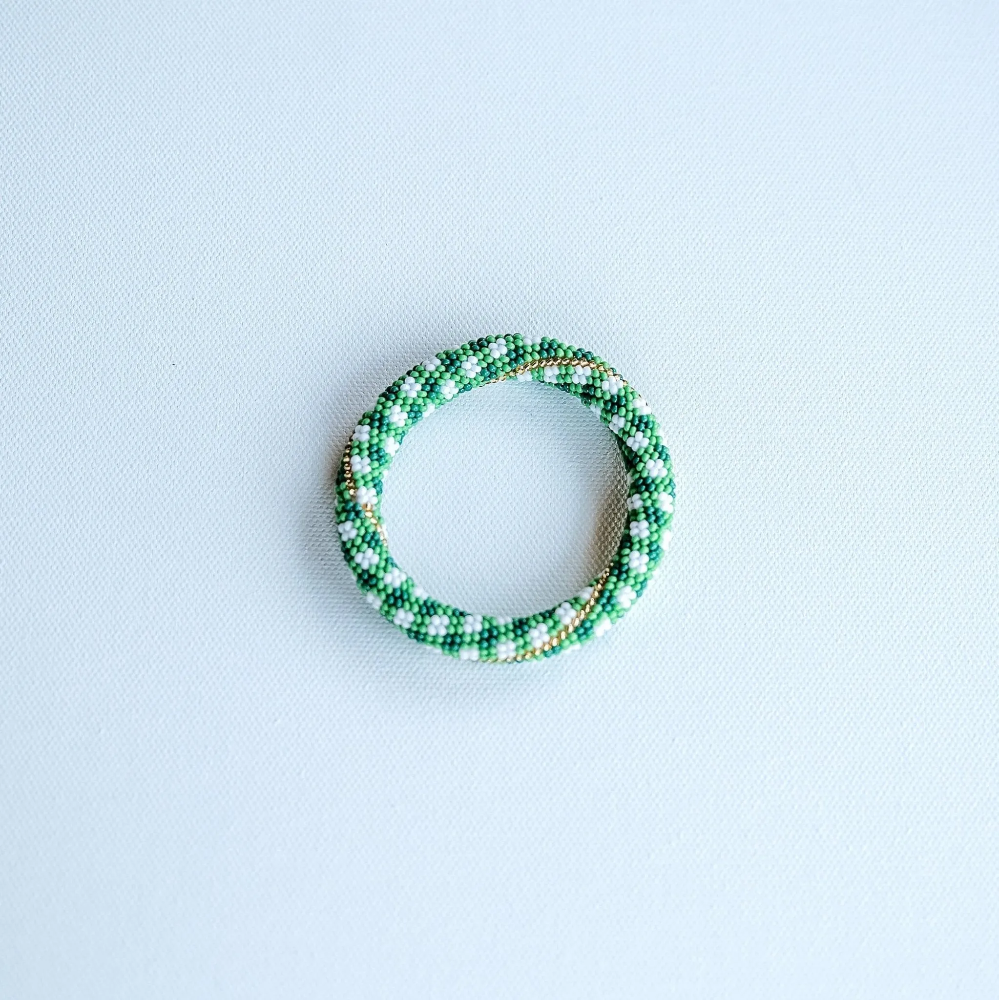 Gingham Beaded Bangles