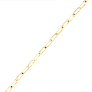 Gold Bracelet Paperclip Link 14 Karat Yellow Gold Encircle Permanent