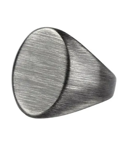 GUN METAL SIGNET RING