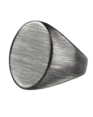 GUN METAL SIGNET RING