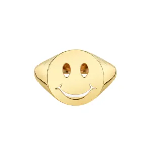 Happy Face Signet Ring