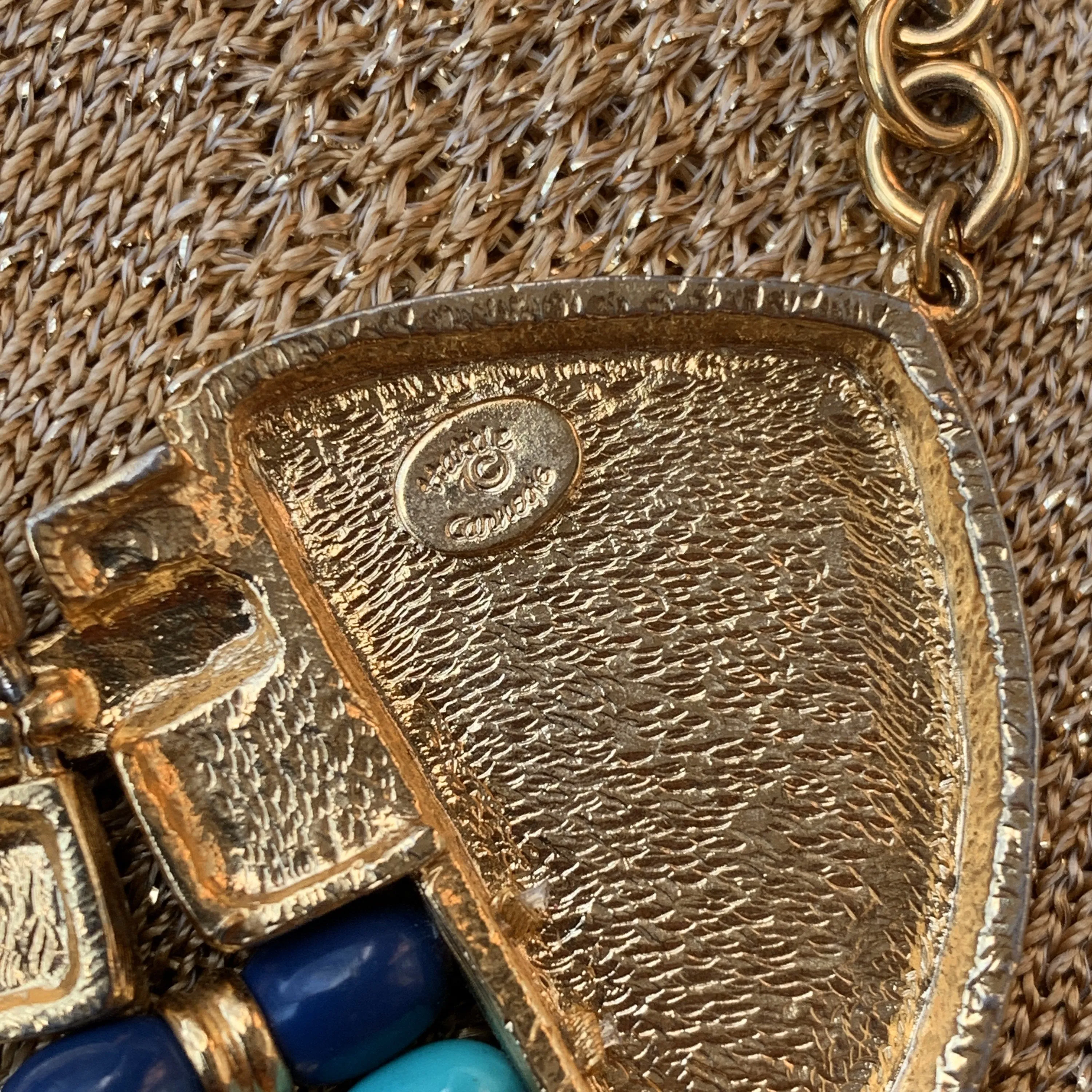 Hattie Carnegie Egyptian Revival Turquoise Necklace
