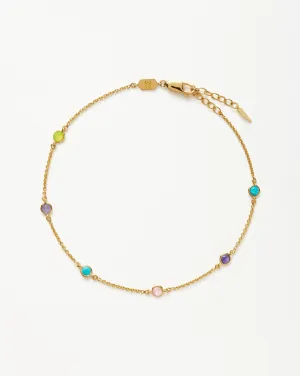 Hot Rox Multi Gemstone Anklet