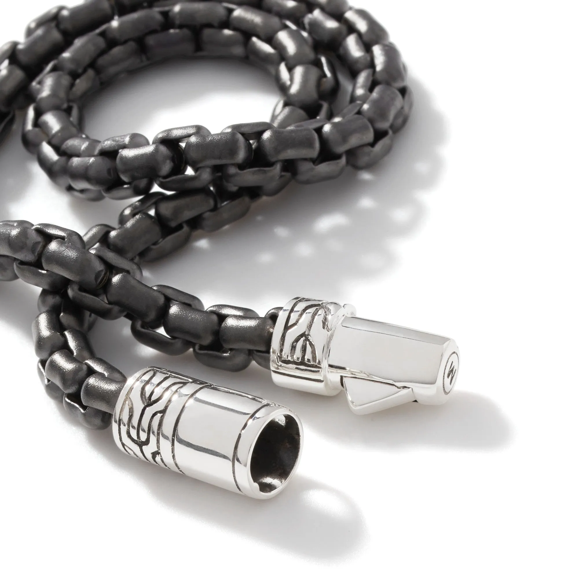 JOHN HARDY BLACK PVD STERLING SILVER CHAIN BRACELET