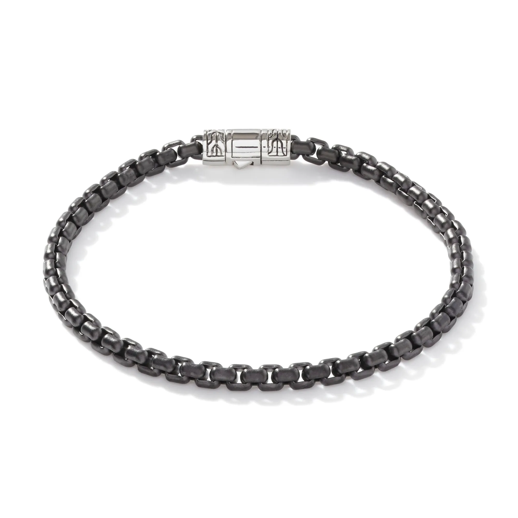 JOHN HARDY BLACK PVD STERLING SILVER CHAIN BRACELET