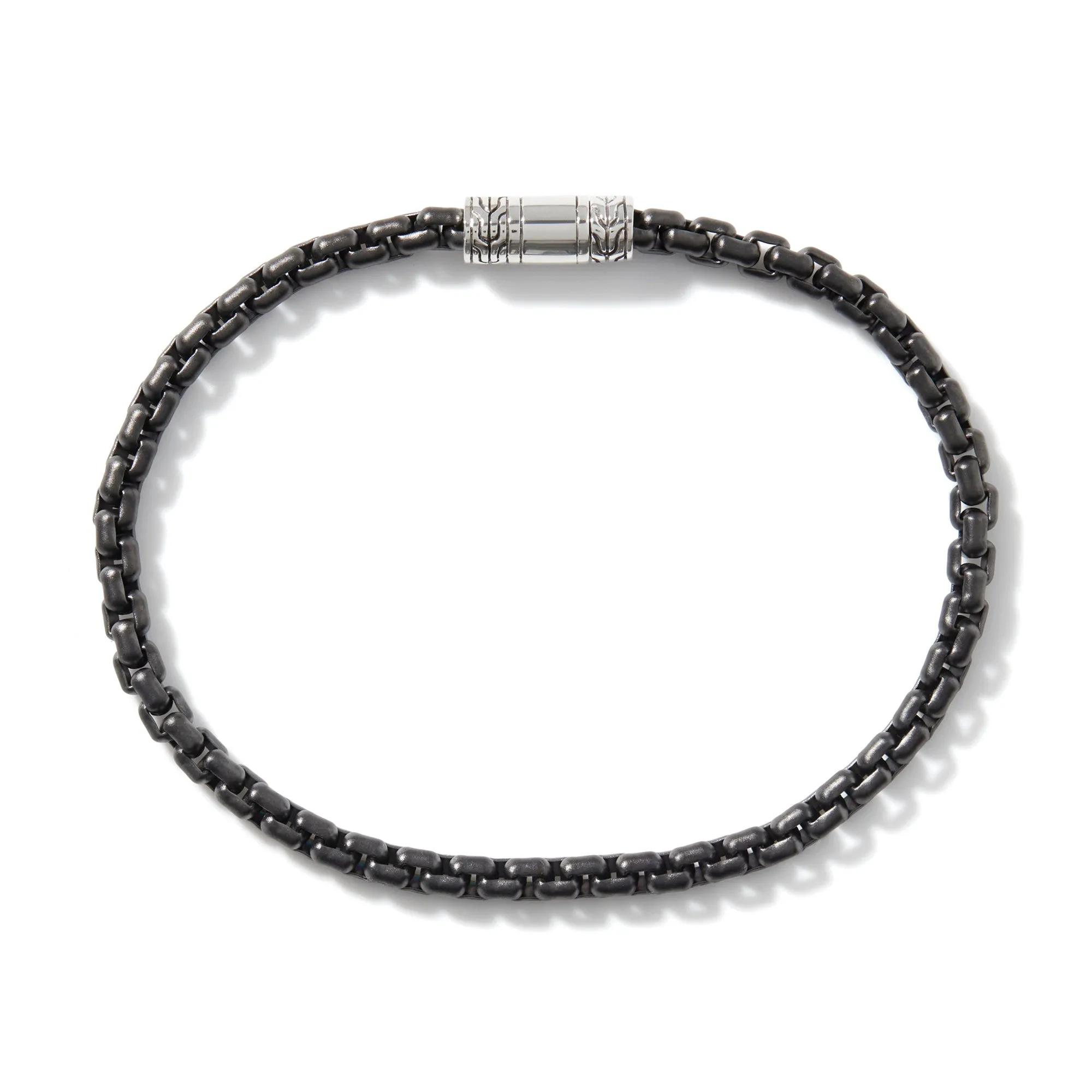 JOHN HARDY BLACK PVD STERLING SILVER CHAIN BRACELET