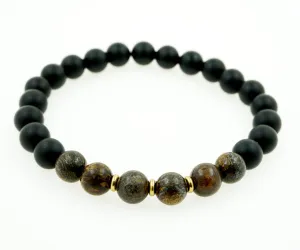 Kingsman Matte Onyx Beaded Bracelet