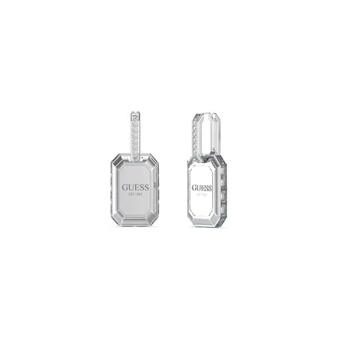 Ladies 25mm Logo Charm Huggies Earrings UBE04258RH