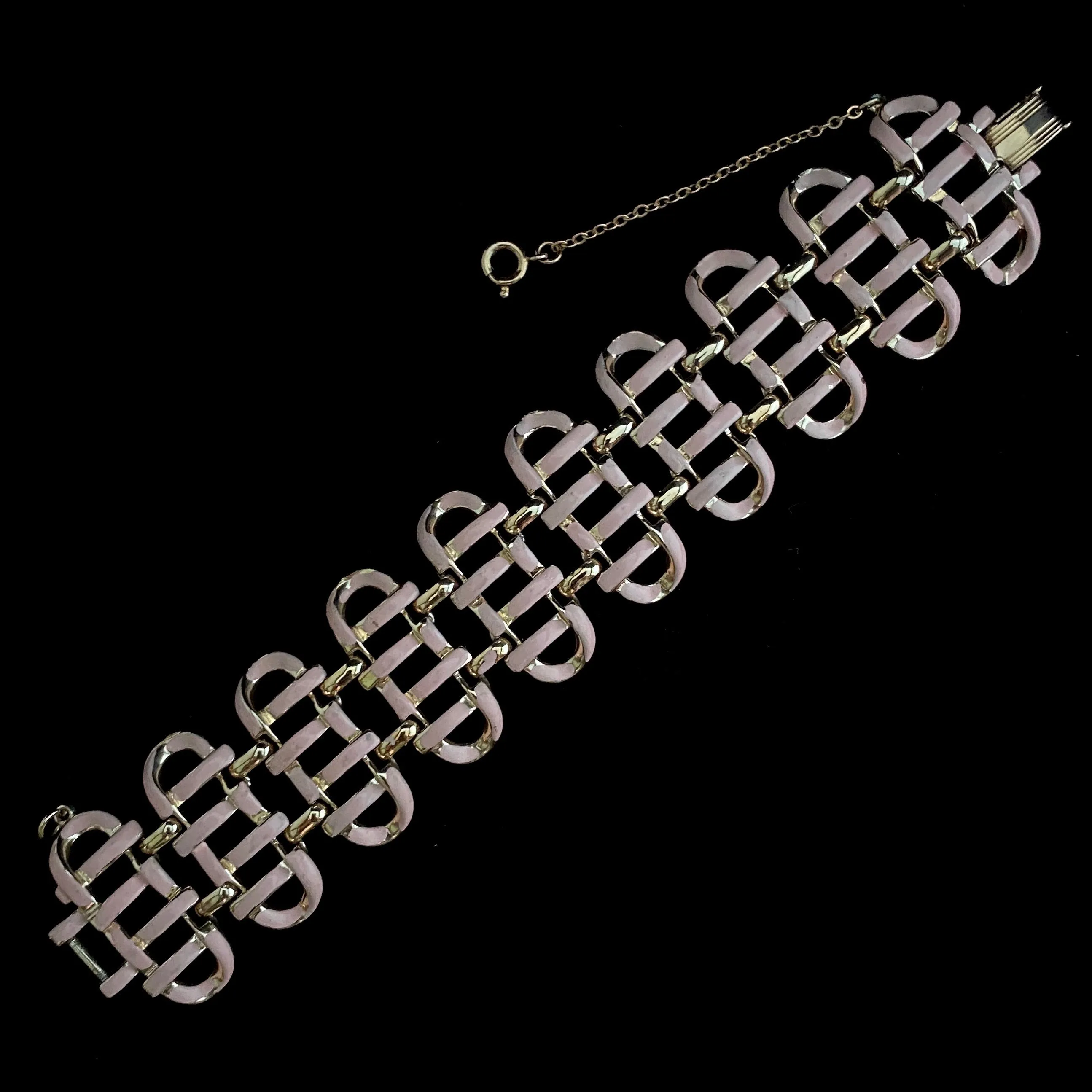 Late 50s/ Early 60s Coro Pink and Gold Bracelet
