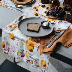 Linen Tales Table Runner - Orange Flow