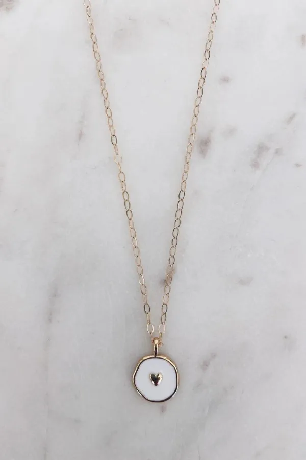 MAC & RY JEWELRY - ENAMEL CHARM NECKLACE
