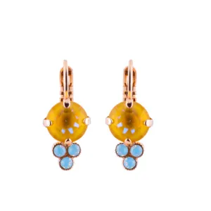 Medium Trio Cluster Leverback Earrings in "Butter Pecan" *Preorder*