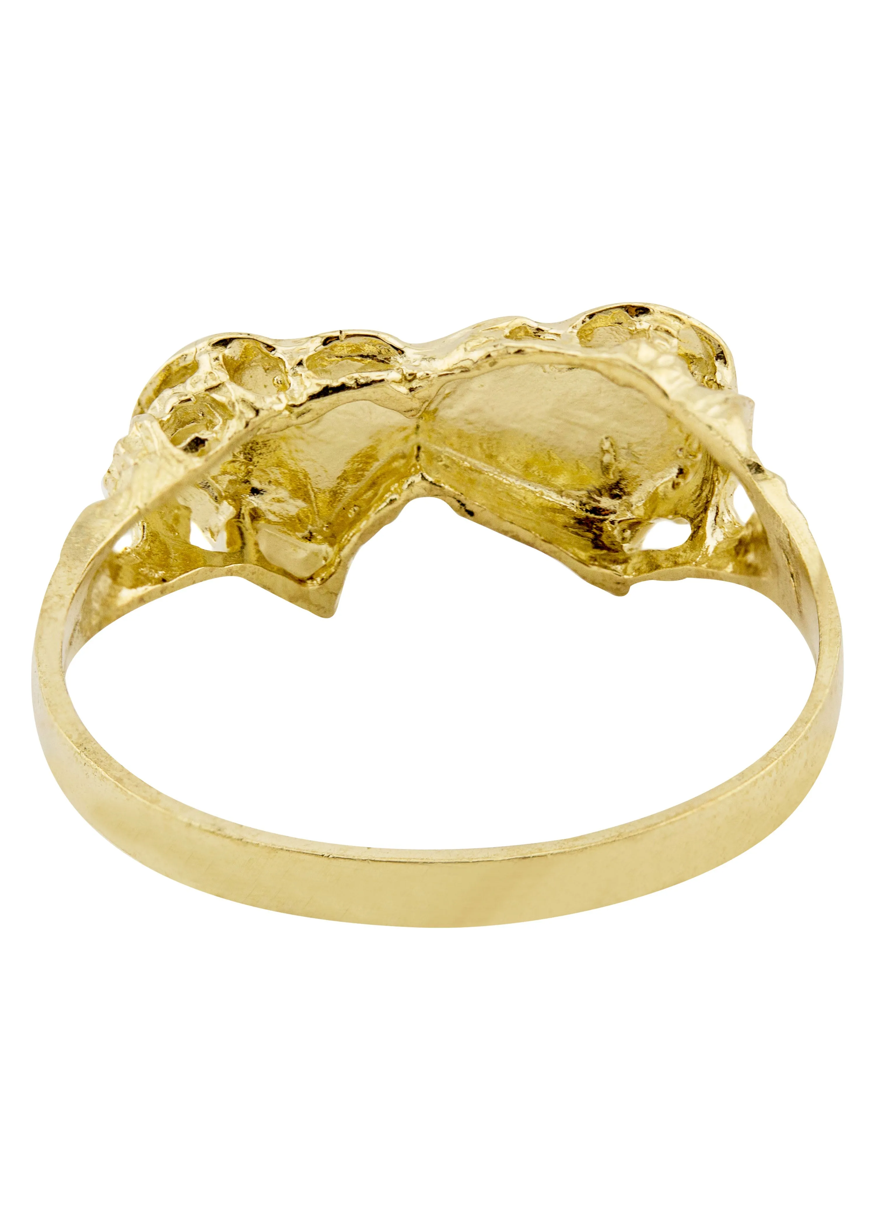 Mens Hearts Signet Ring - 10K Gold | 2 Grams