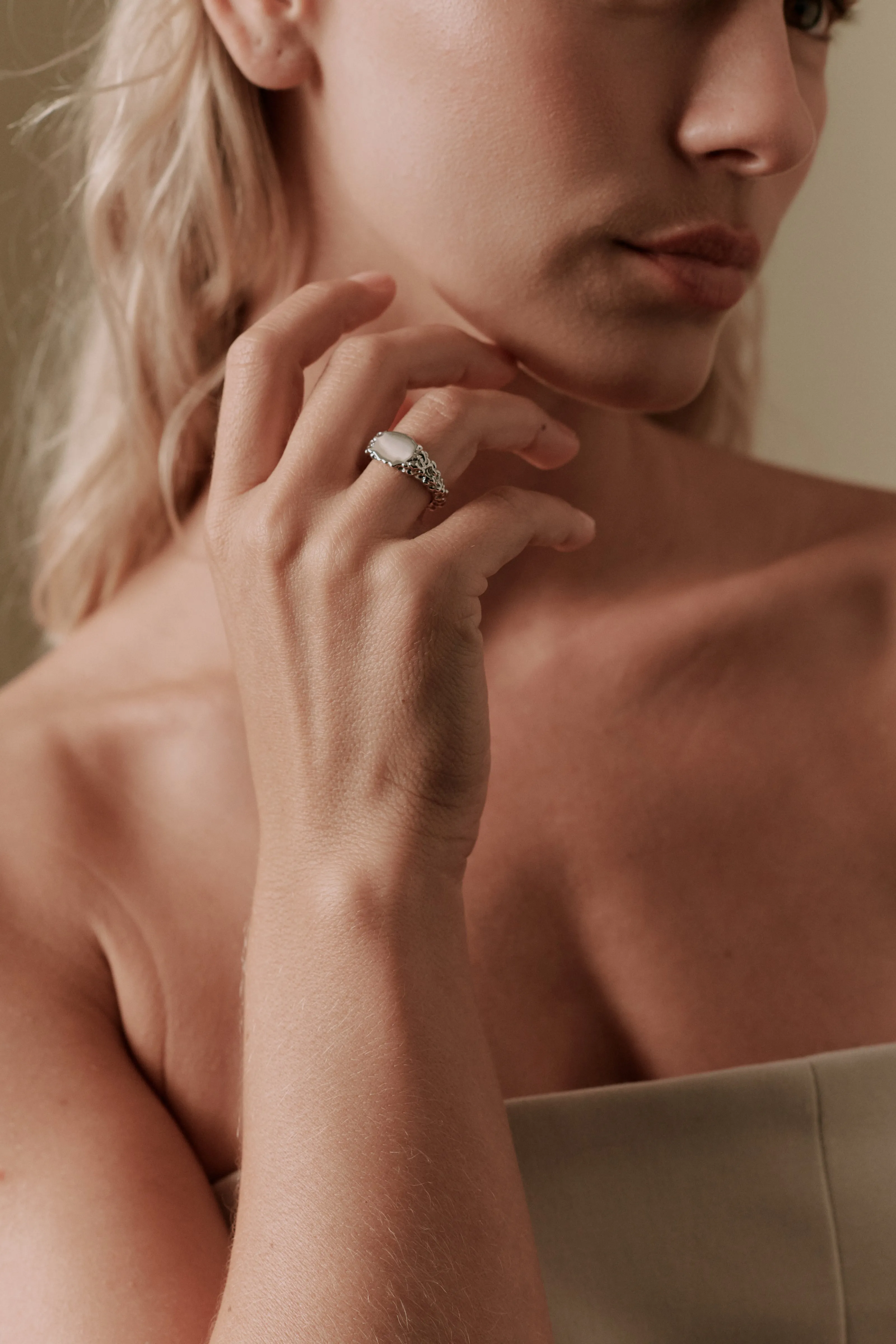 Meredith Signet Ring Recycled 925 Sterling Silver