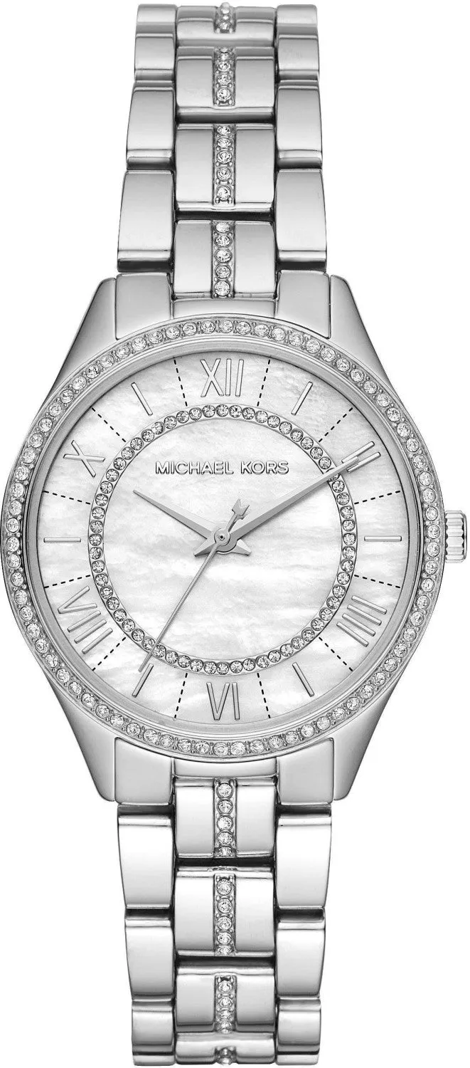 Michael Kors Mini Lauryn Pavé Silver-Tone wristwatch, silver