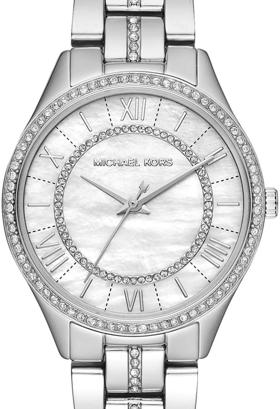 Michael Kors Mini Lauryn Pavé Silver-Tone wristwatch, silver