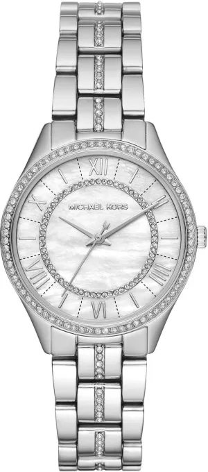 Michael Kors Mini Lauryn Pavé Silver-Tone wristwatch, silver