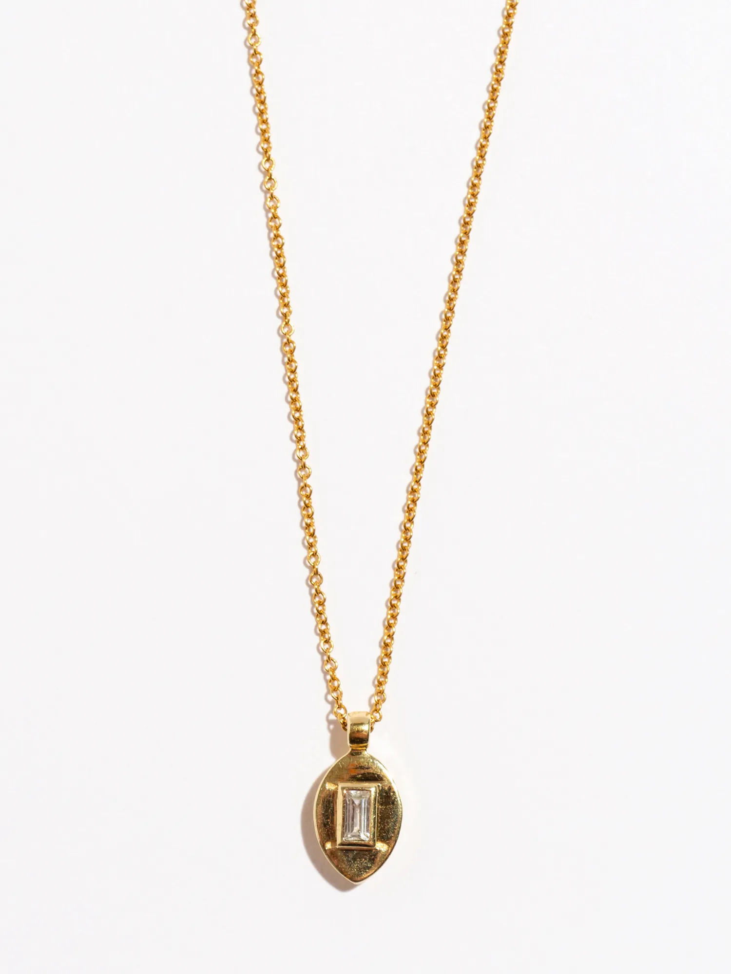 Monica Topaz Teardrop Pendant Necklace