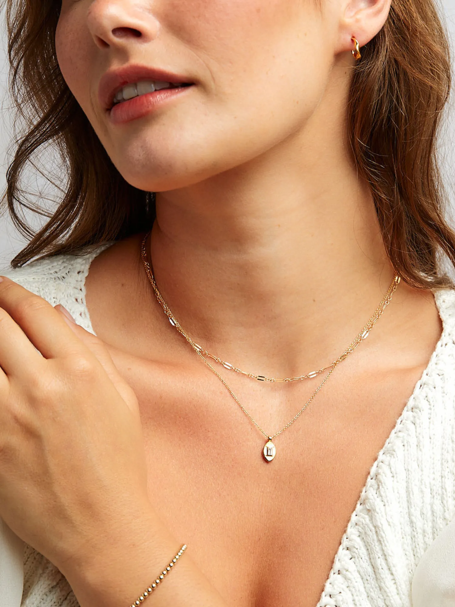 Monica Topaz Teardrop Pendant Necklace