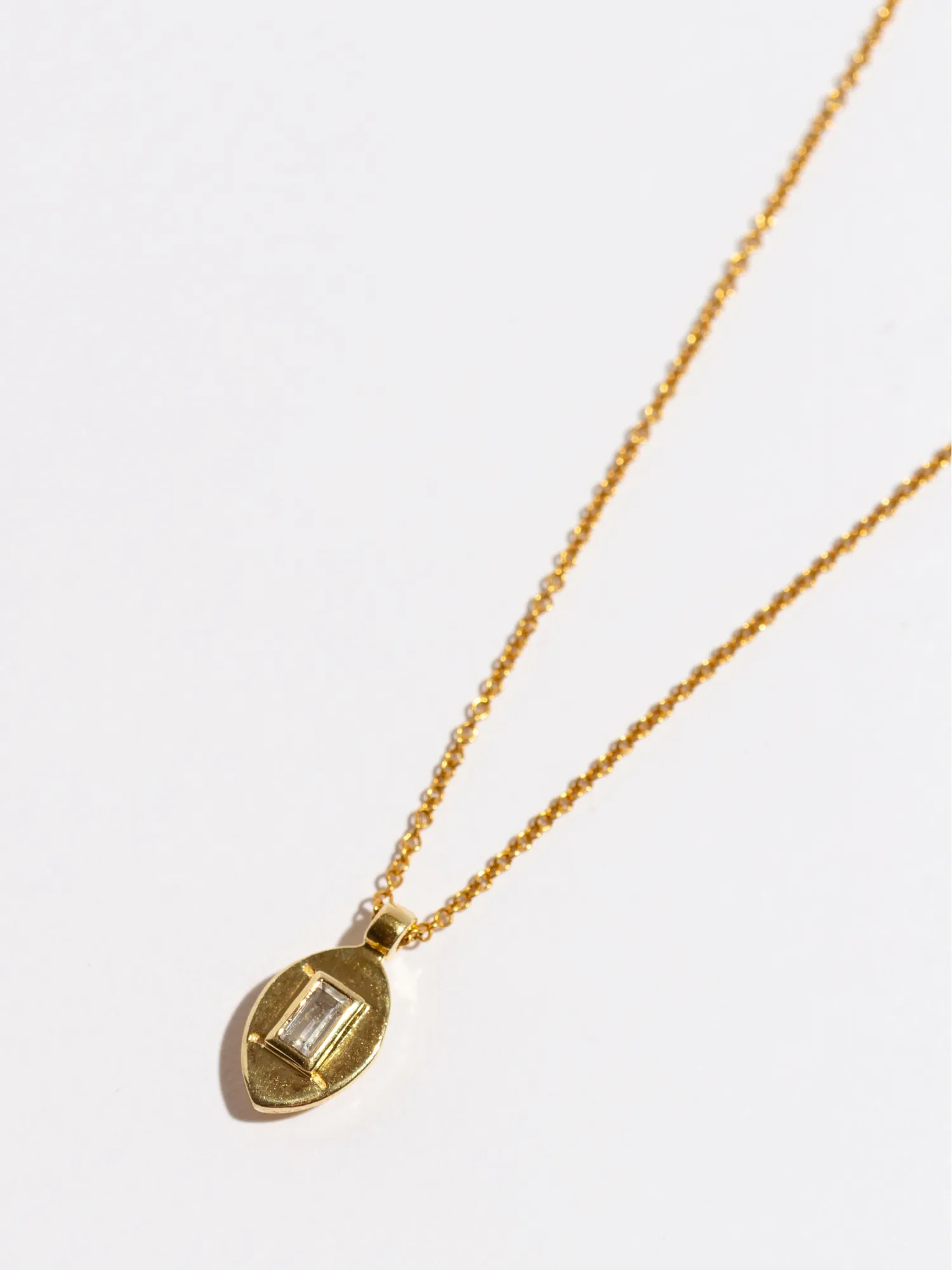 Monica Topaz Teardrop Pendant Necklace