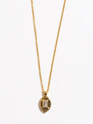 Monica Topaz Teardrop Pendant Necklace