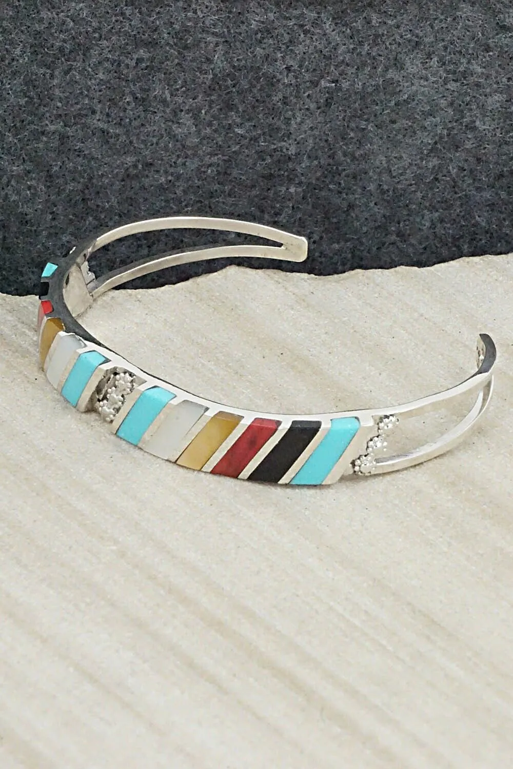 Multi Stone & Sterling Silver Bracelet - Fabian Sheyka