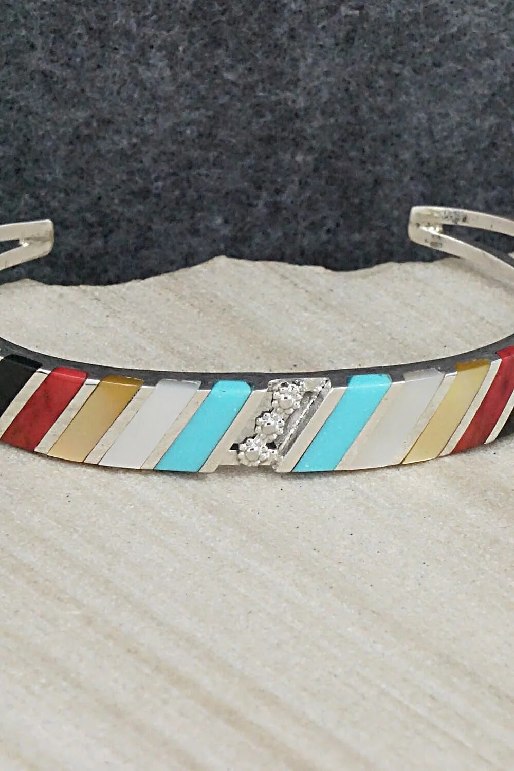 Multi Stone & Sterling Silver Bracelet - Fabian Sheyka