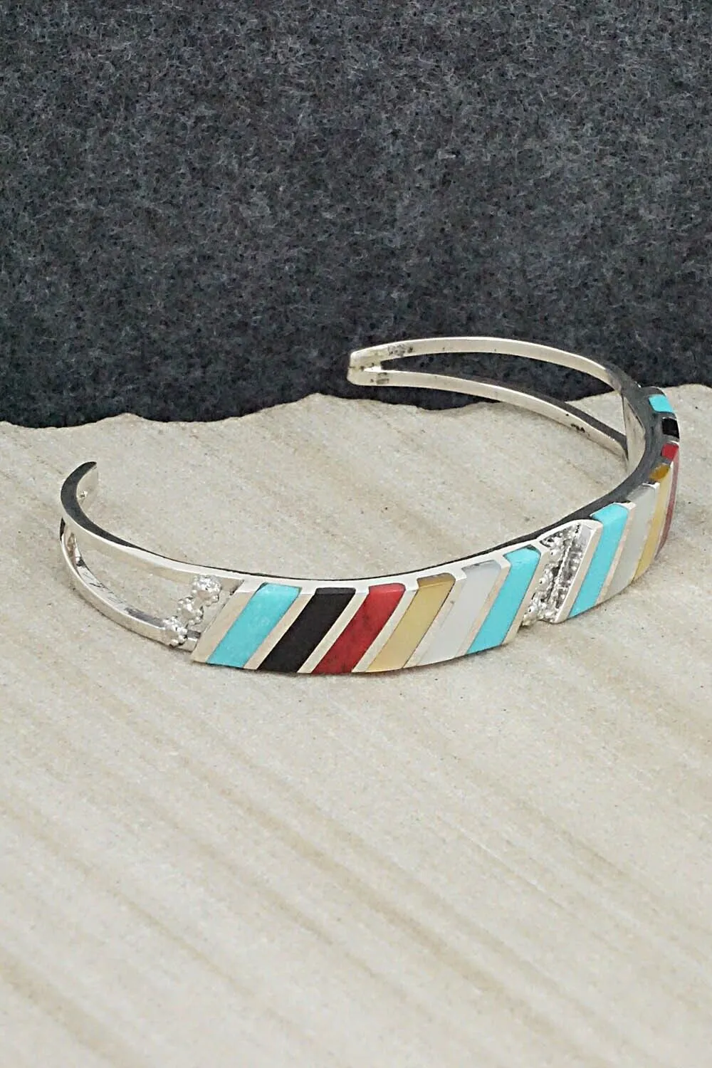 Multi Stone & Sterling Silver Bracelet - Fabian Sheyka