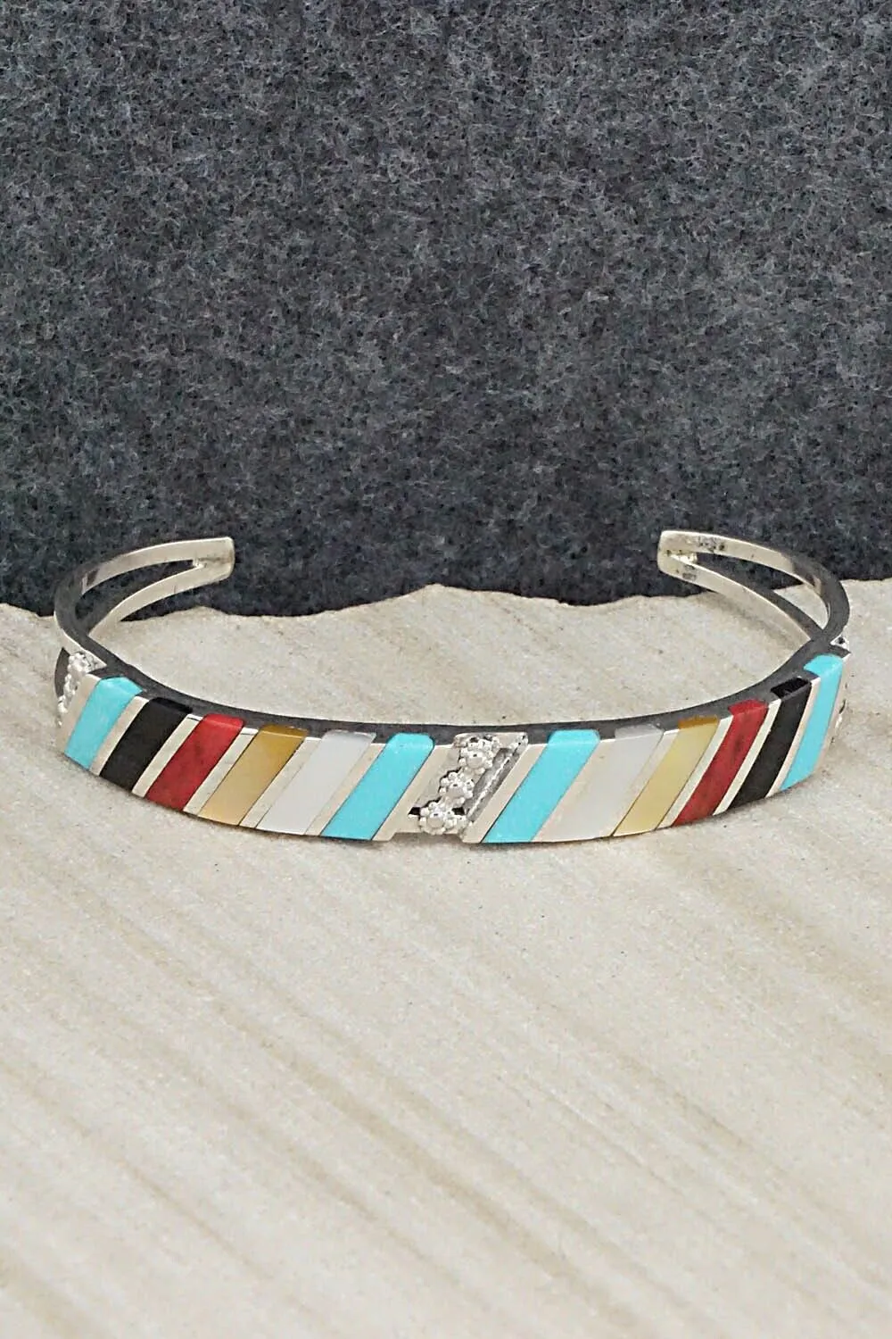 Multi Stone & Sterling Silver Bracelet - Fabian Sheyka