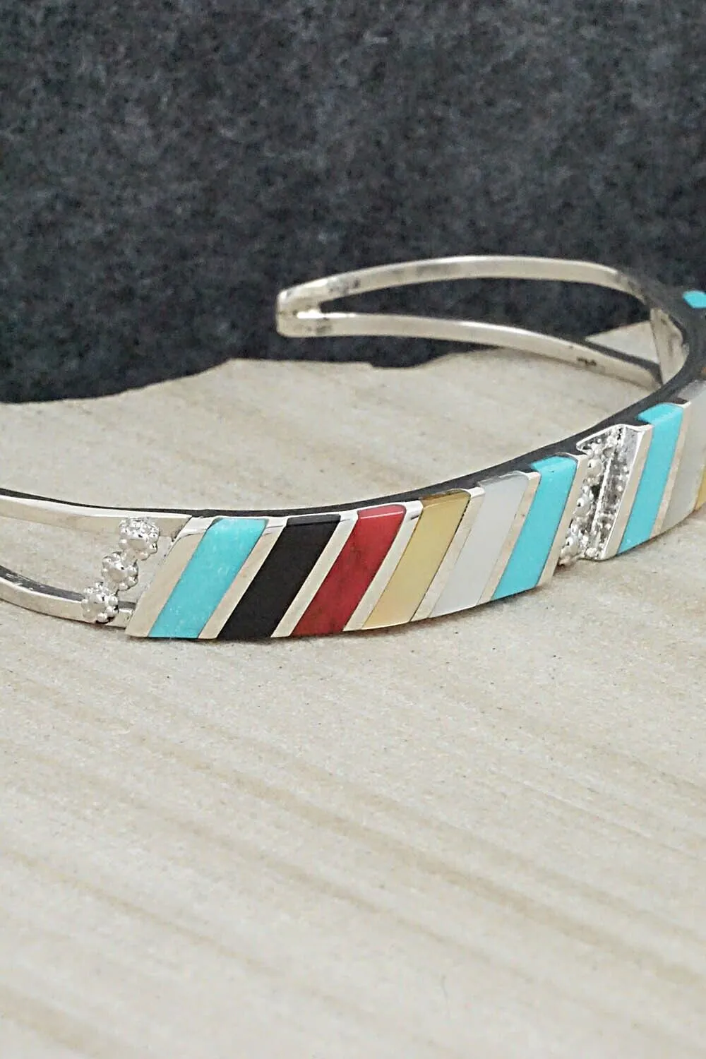 Multi Stone & Sterling Silver Bracelet - Fabian Sheyka