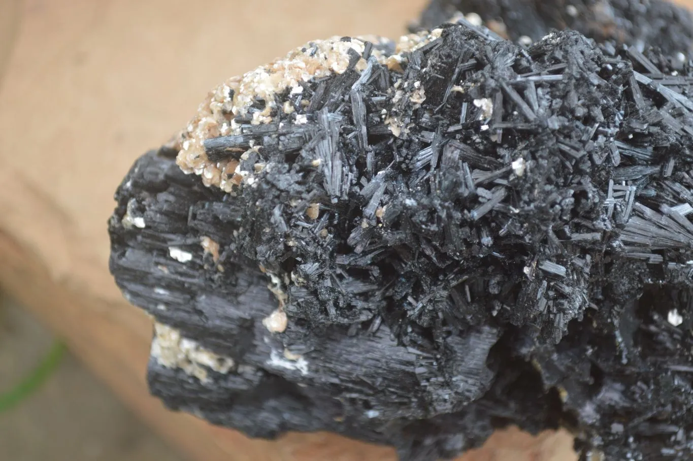 Natural Schorl Black Tourmaline & Smokey Quartz Specimens x 2 From Erongo Mountains, Namibia
