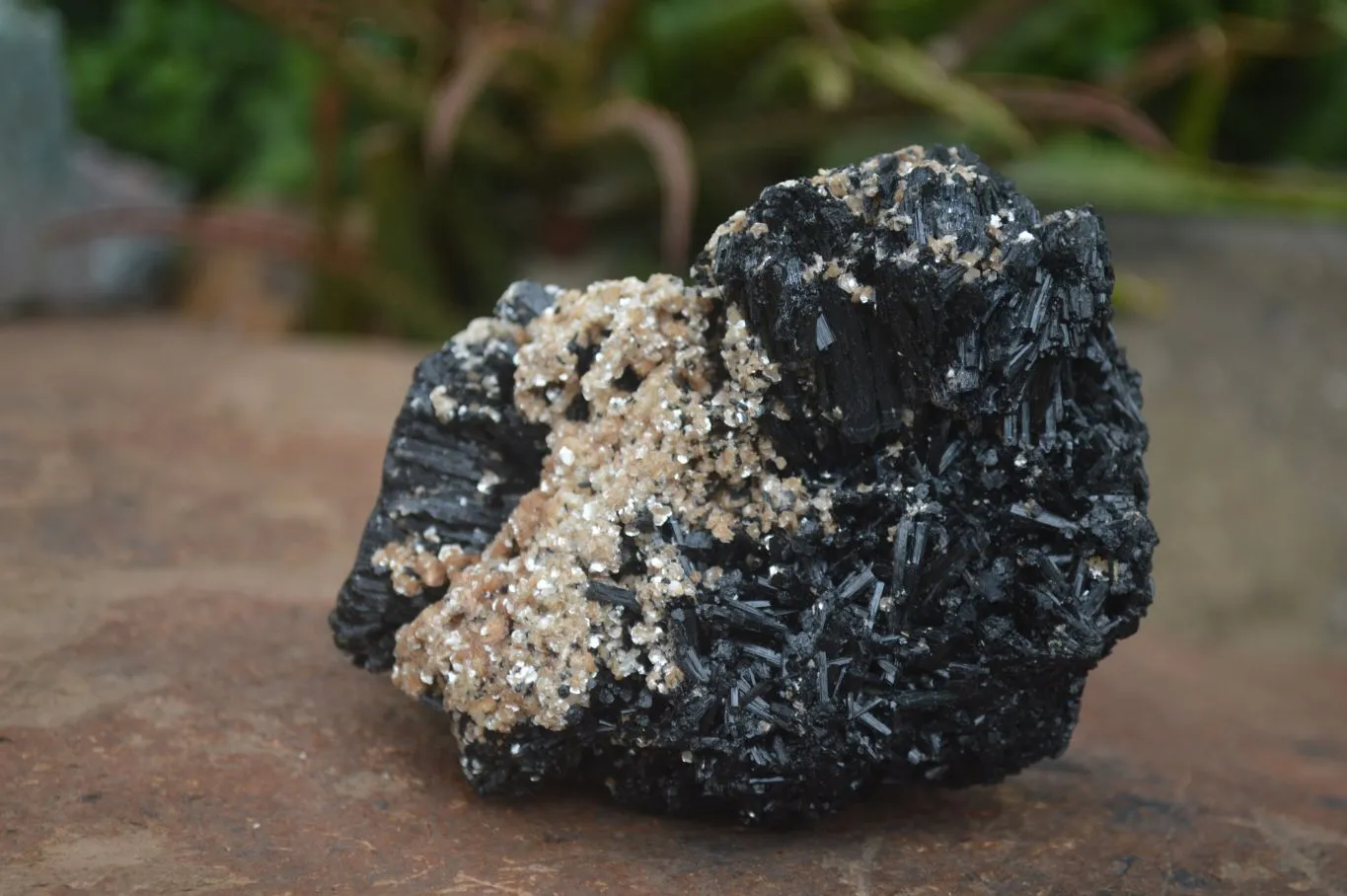 Natural Schorl Black Tourmaline & Smokey Quartz Specimens x 2 From Erongo Mountains, Namibia