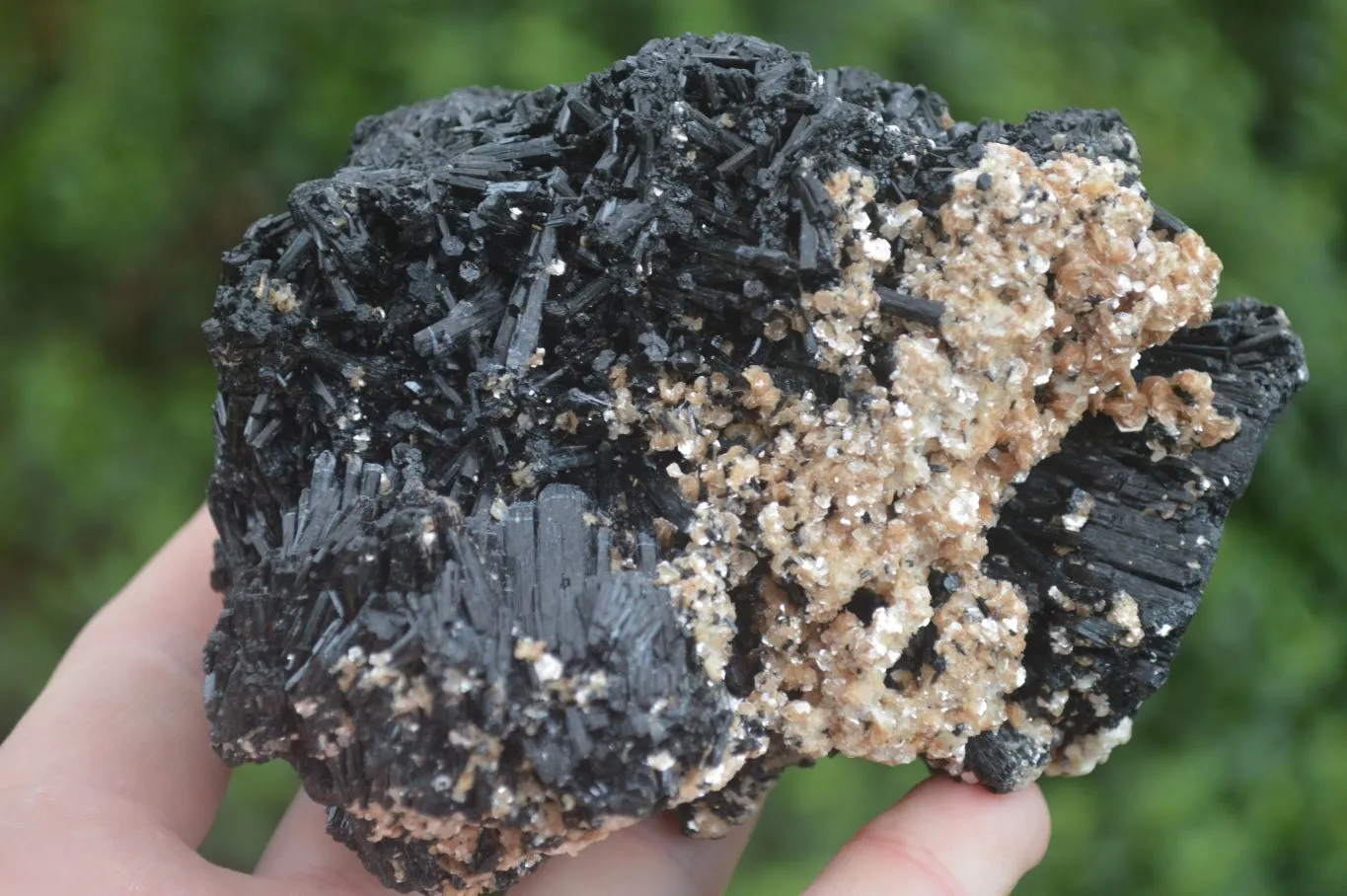 Natural Schorl Black Tourmaline & Smokey Quartz Specimens x 2 From Erongo Mountains, Namibia