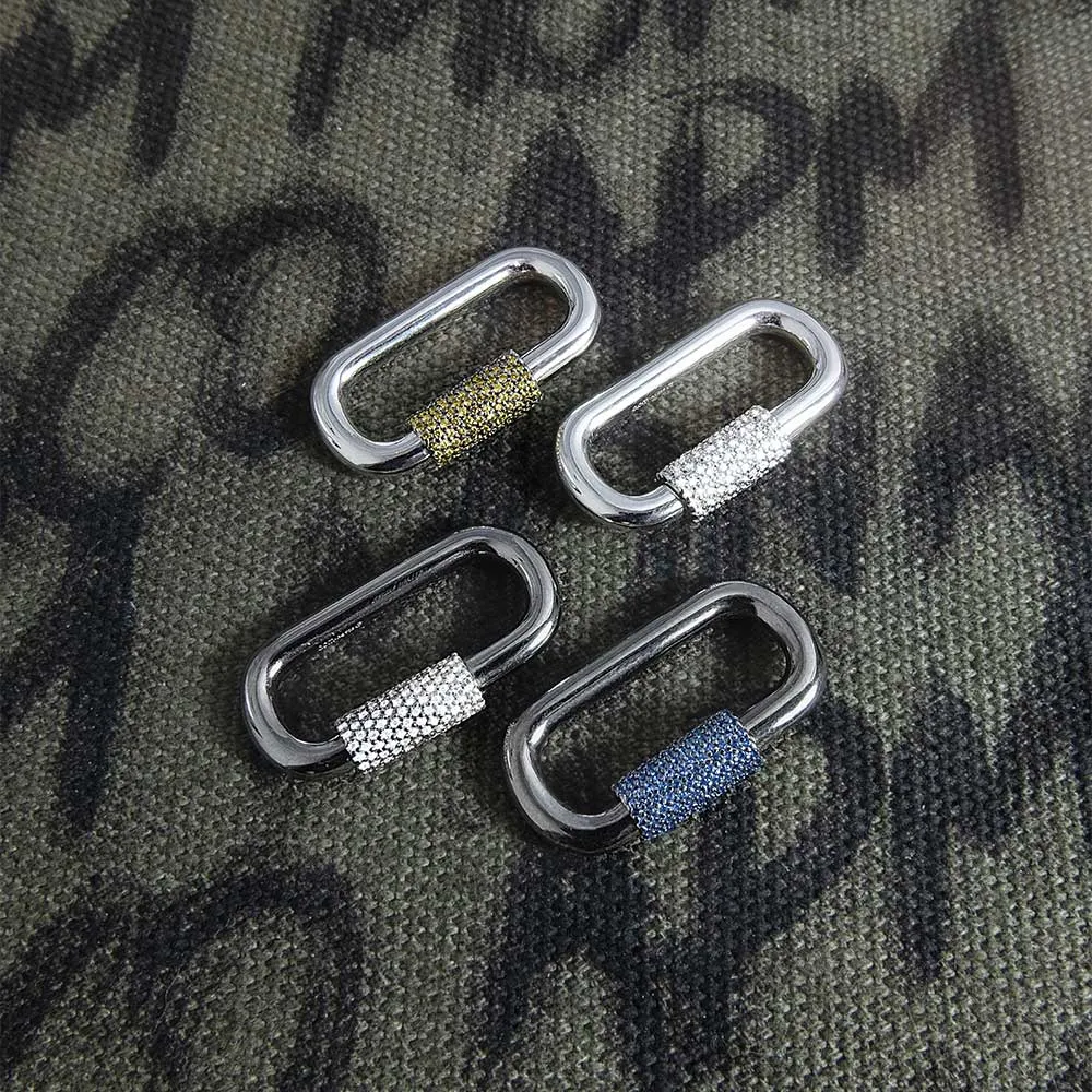 Navy Chain Link (Clippable) -  Dark Grey Silver