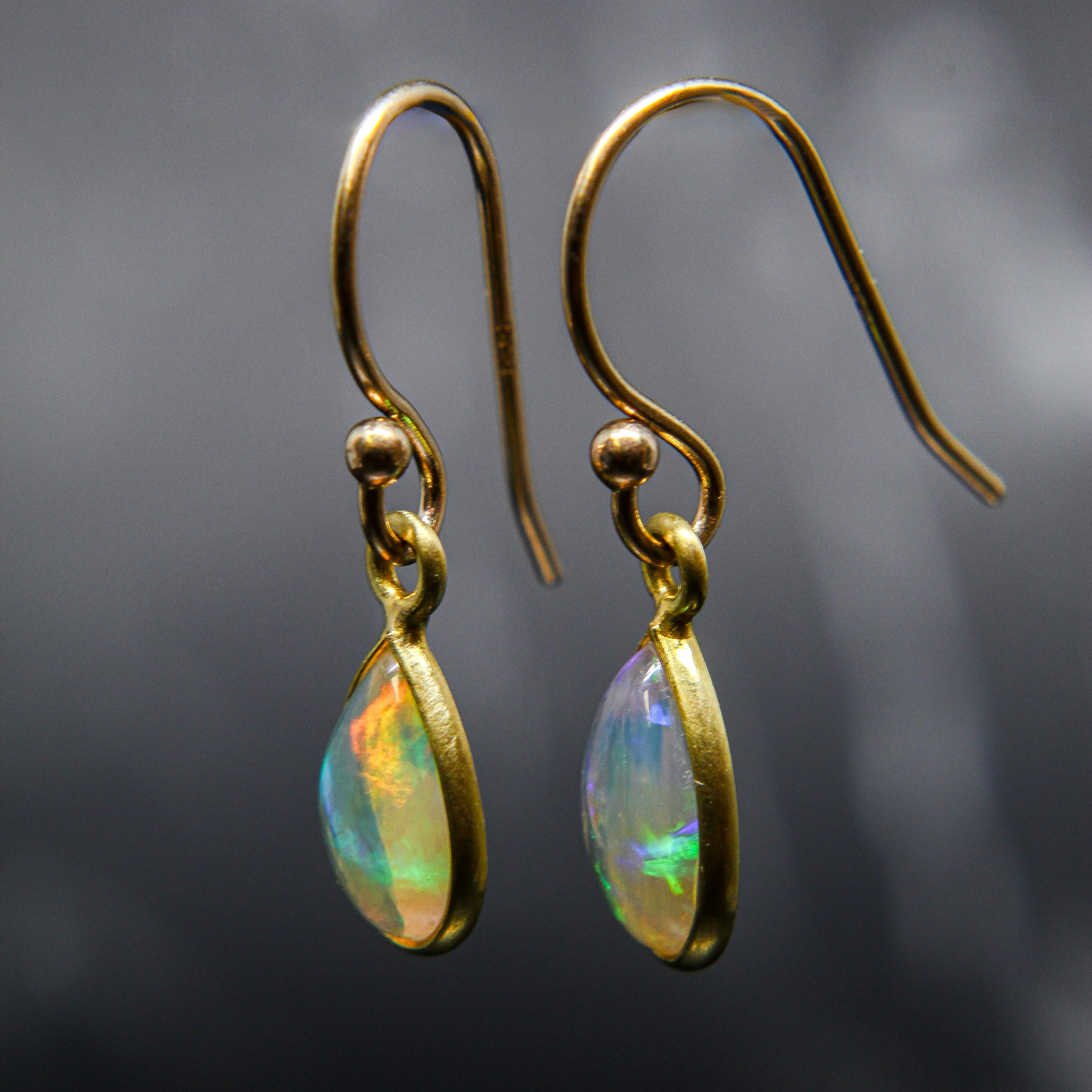 NEW! Opal Earrings with 18k Gold by Margaret Solow