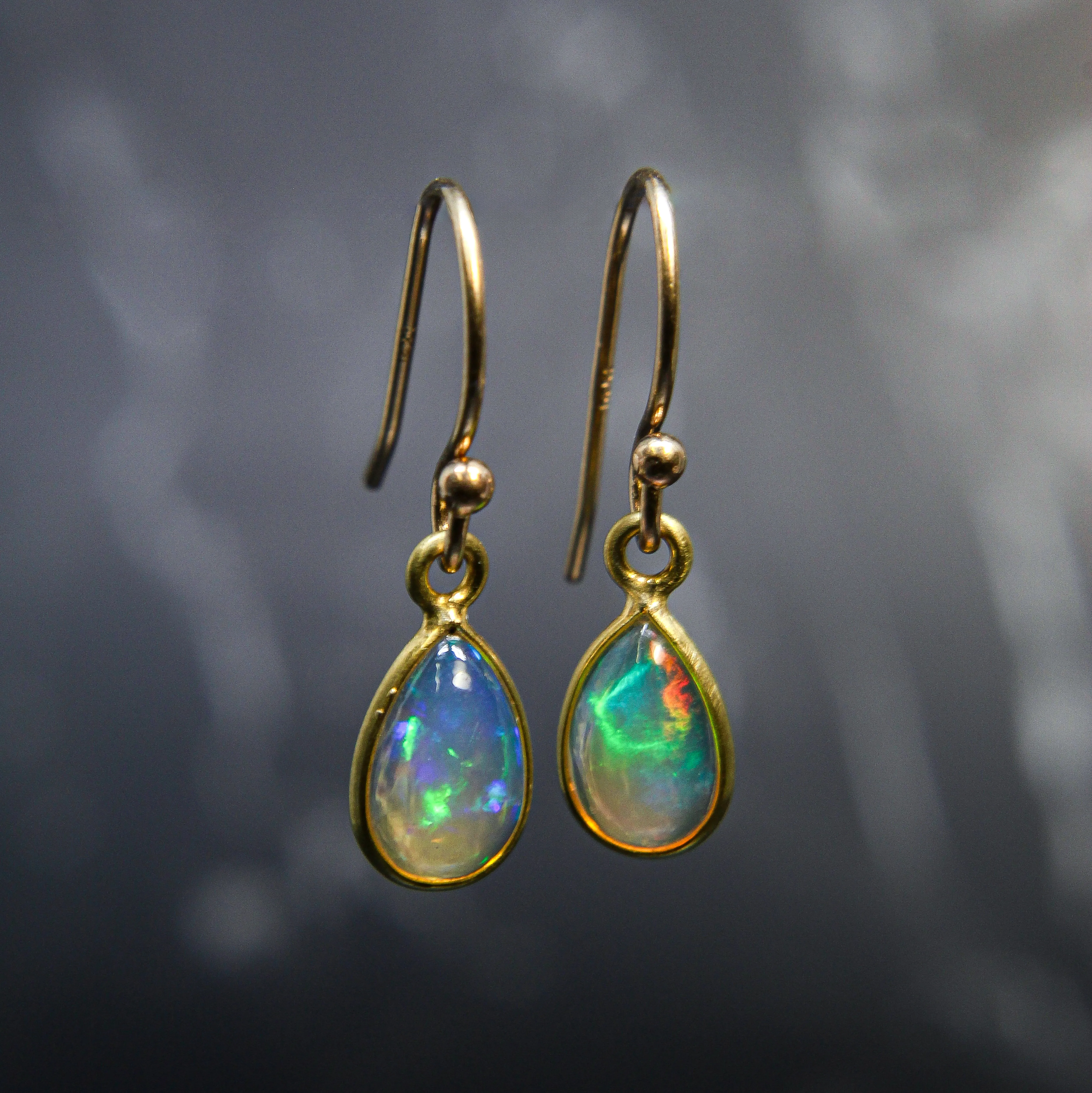 NEW! Opal Earrings with 18k Gold by Margaret Solow