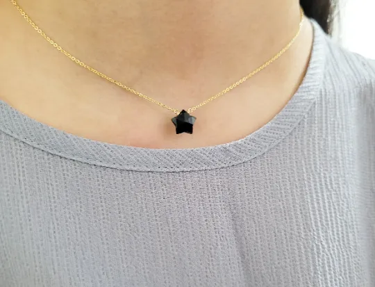 Onyx Star Necklace