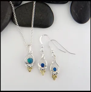 Opal Doublet Set with Trinity Twist
