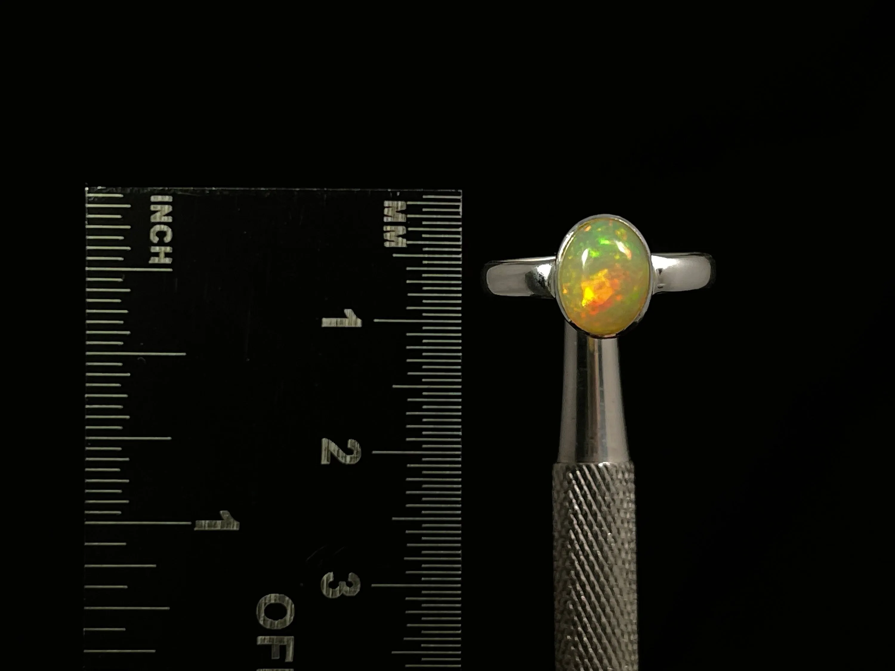 OPAL RING - Sterling Silver, Size 6 - Dainty Opal Ring, Opal Jewelry, Welo Opal, 49299