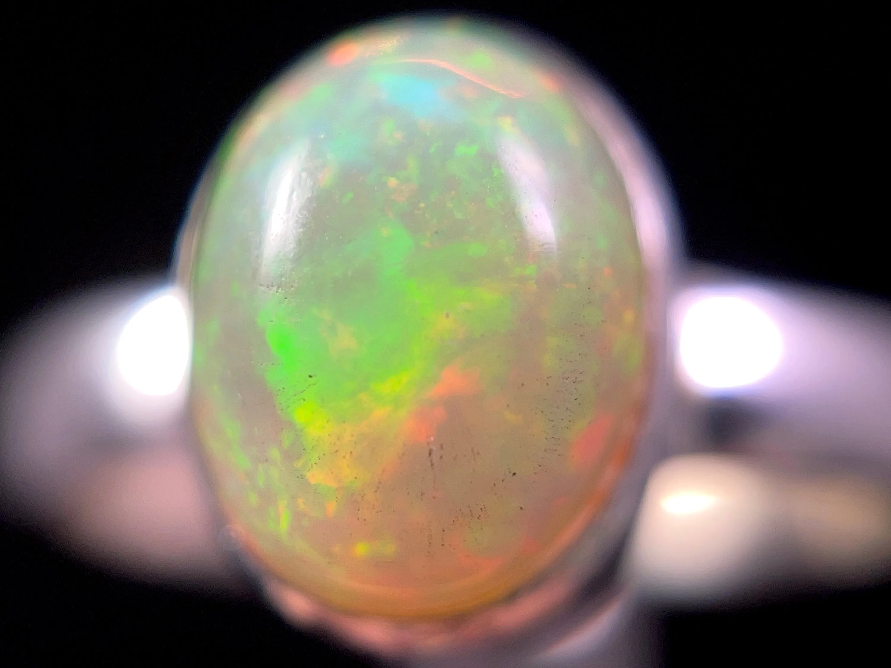 OPAL RING - Sterling Silver, Size 6 - Dainty Opal Ring, Opal Jewelry, Welo Opal, 49299