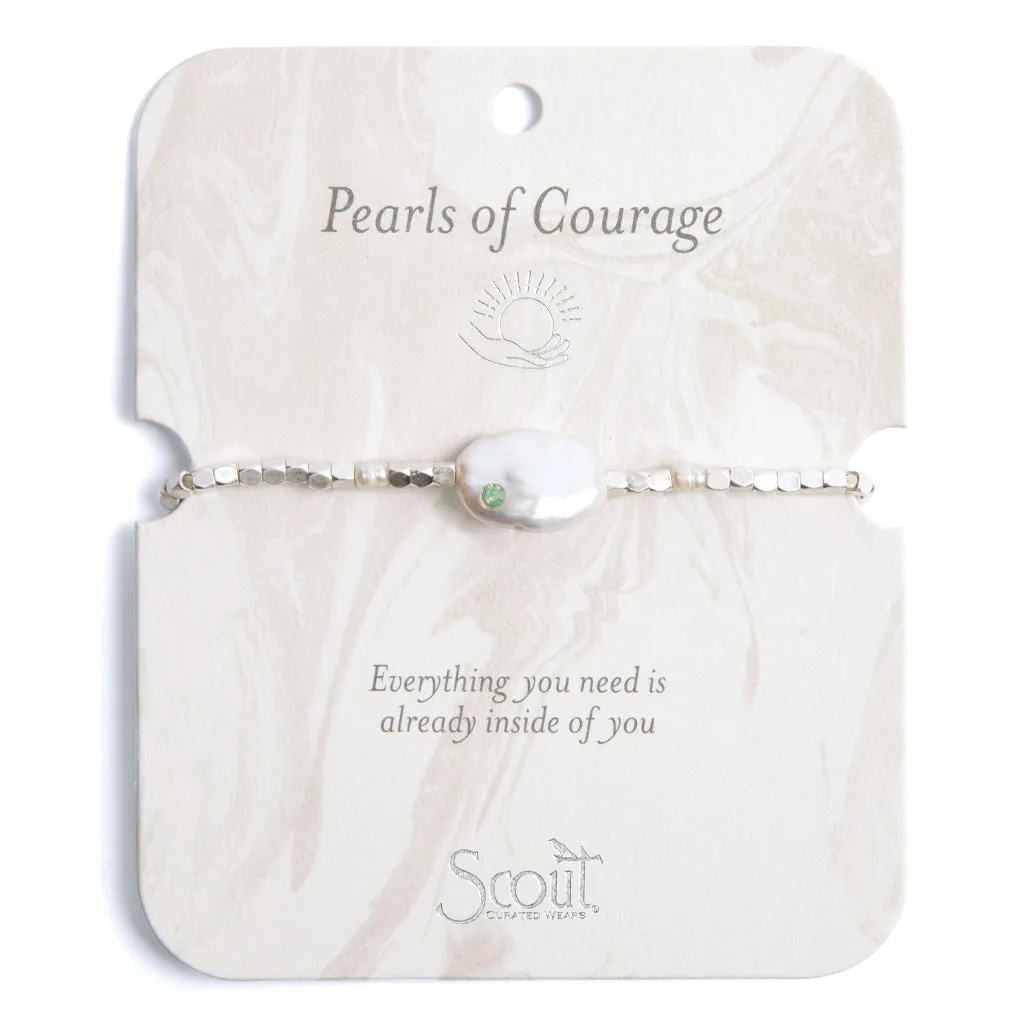 Pearl Affirmation Bracelet | Courage