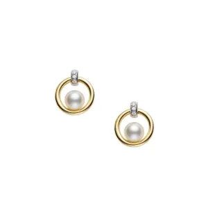 Pearl & Diamond Earrings