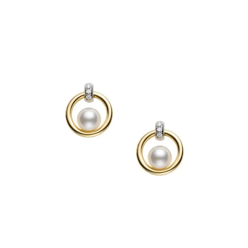 Pearl & Diamond Earrings