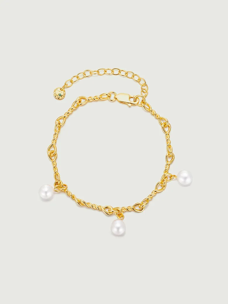 Pearl Twist Link Bracelet