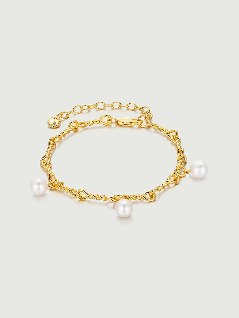 Pearl Twist Link Bracelet